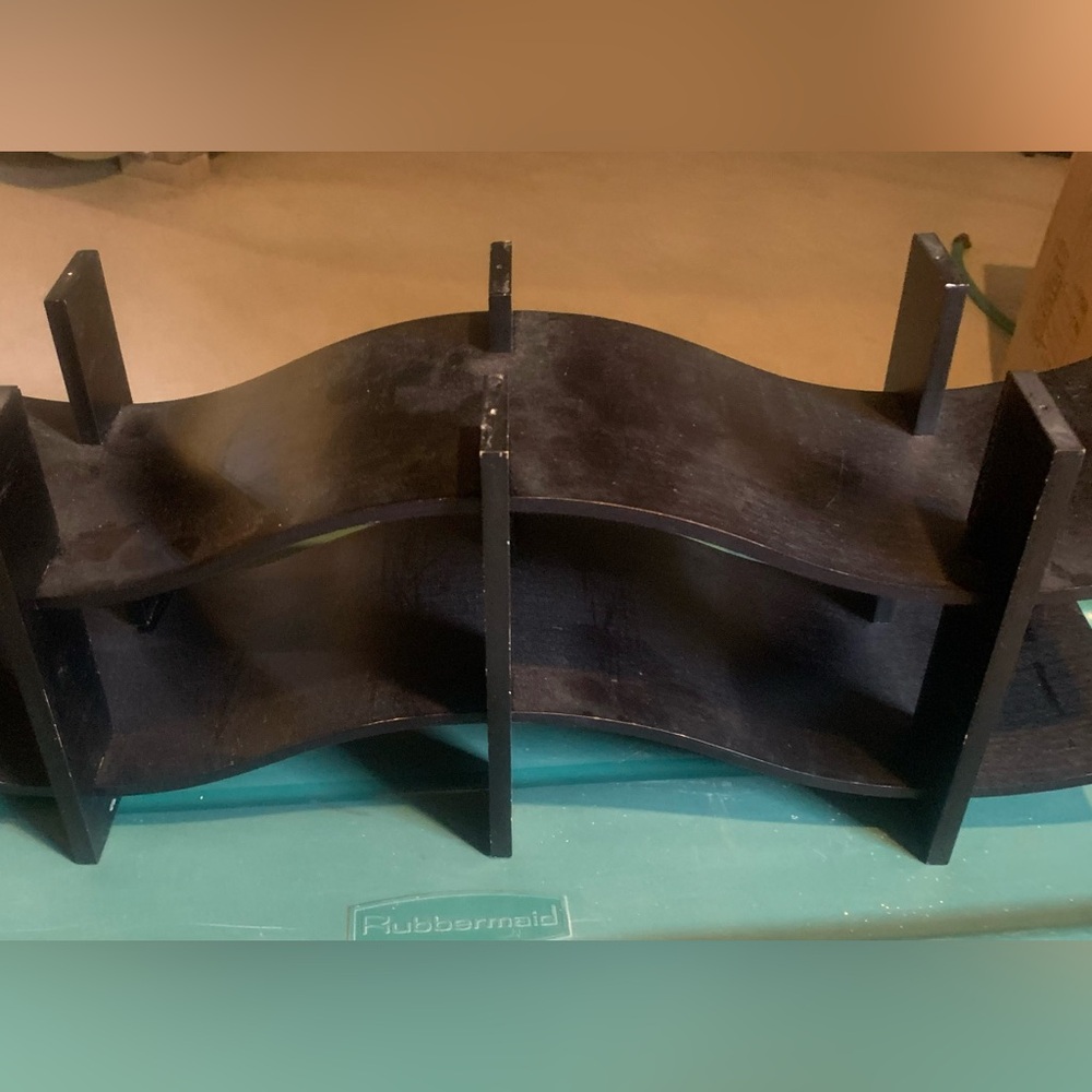 Dark wood wine rack